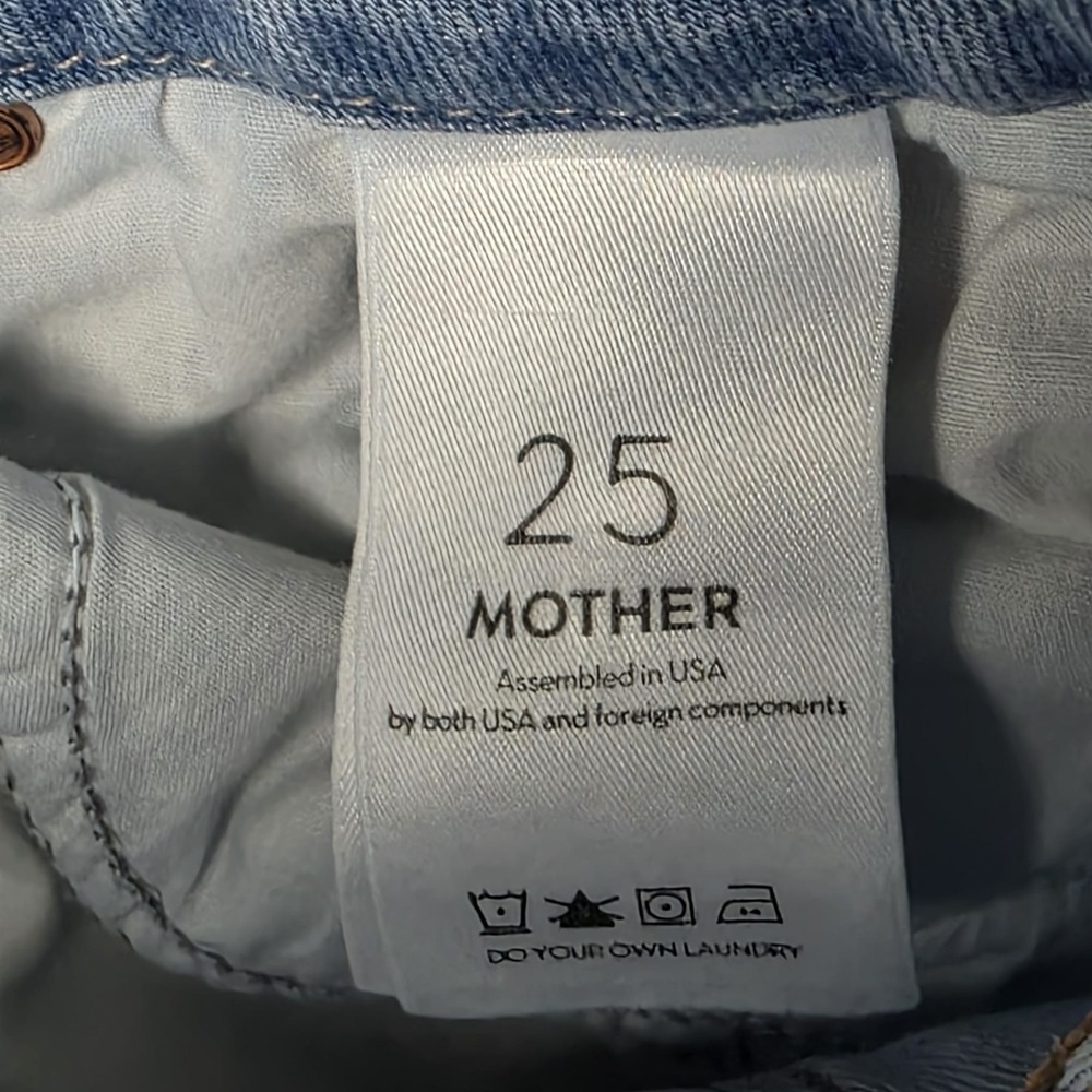 Mother Jeans Womens Size 25 The Looker Ankle Snippet Zapped Ligh Wash Blue Denim - Picture 7 of 15